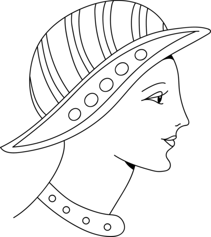 Gallic Headdress Under Childebert I Coloring Page